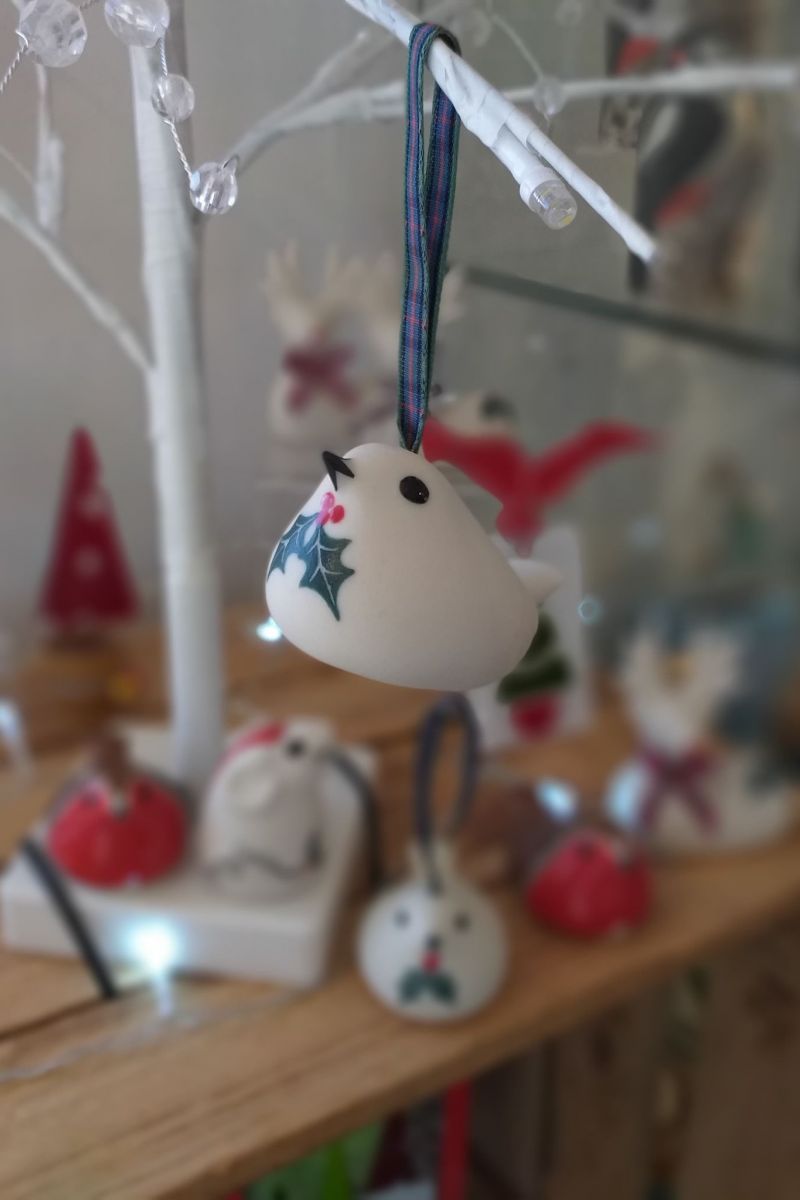 CHRISTMAS HOLLY BIRD